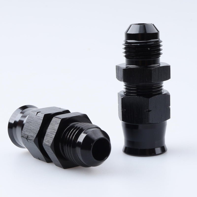 AC PERFORMANCE -6 AN Male to 5/16" Hardline Compression Fitting Adapter Aluminum Black - Image 3